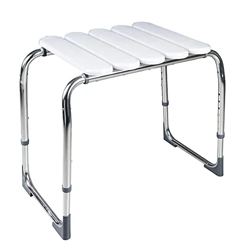 Ridder Badhocker Pro - Belastbar bis 130 kg, weiß - Behinderten-Bedarf, stabiler Badhocker mit einer maximalen Belastbarkeit von 130 kg, ideal für sicheres Sitzen im Bad und Pflegebereich.