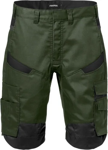 Fristads Fusion Shorts 2562 STFP 129530 - Robuste Arbeitsshorts in Armygrün/Schwarz - Arbeitsshorts mit CORDURA Verstärkung, mechanischer Stretchqualität und praktischen Taschenkombinationen, ideal für anspruchsvolle Arbeitsumgebungen.