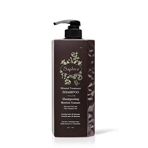 SAPHIRA Mineral Treatment Shampoo 1000ml - Luxuriöses Shampoo für feines oder dünnes Haar, spendet Volumen und Pflege in einer praktischen 1000ml Flasche.