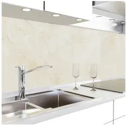 danario Küchenrückwand selbstklebend - Beige Matt - Sonstige Wanddekoration mit selbstklebender Rückseite, hitzebeständig und kratzfest – ideal für eine einfache und schnelle Renovierung Ihrer Küche.