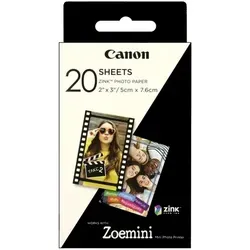 Canon ZP-2030 Original ZINK Fotopapier - 20 Blatt Sticker für Canon Zoemini, wisch- und wasserfest für kreative Designs und Fotoprojekte