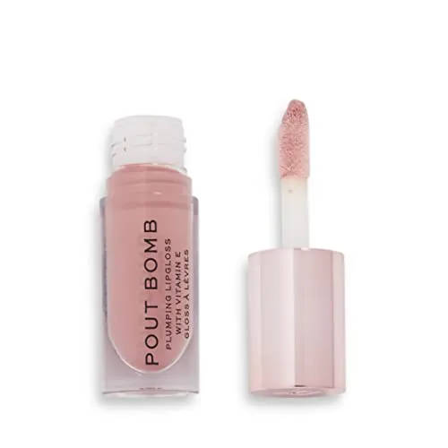 Makeup Revolution Schmollbombe Lipgloss Puppe 4.6ml - Lipgloss mit glänzendem Pigment und sanftem Kribbeleffekt für maximales Lippenvolumen. Angereichert mit Vitamin E, tierversuchsfrei und ideal für einen verführerischen Look.