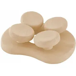 Sentiotec Ergonomische Kopfstütze für die Sauna - Saunamöbel mit beweglichen Auflagen für optimalen Liegekomfort. Hochwertig verarbeitet aus Espe, schlichtes Design und ideal für entspannende Saunagänge.