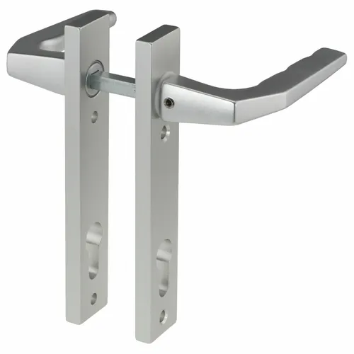 Beschlag-Set für Rohrrahmenschlösser mit 92 mm Entfernungsmaß, Alu F1