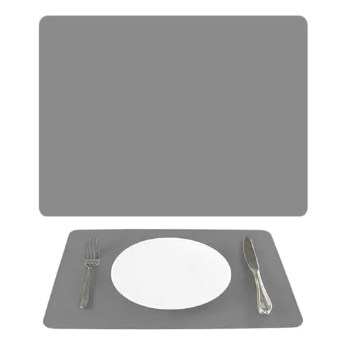 Lahviuu Silikonmatte,1 Stück Grau 30 * 40cm Silikon Bastelmatte Backmatte Bastelunterlage Malunterlage für Kinder Wiederverwendbares Backpapier,Rutschfeste Silikon Unterlage, Platzset, Tischmatte