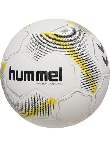 hummel Fußball hmlPRECISION TRAINING PRO 4 - Größe 4, Farbe White/black/yellow, ideal für präzises Training und Wettkämpfe im Fußball.