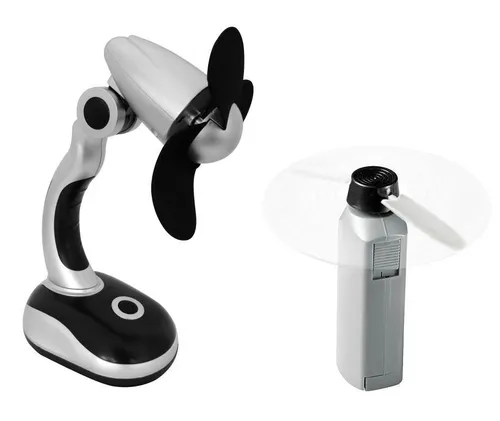 2er Set Mini Tischventilator und Taschenventilator | Handventilator