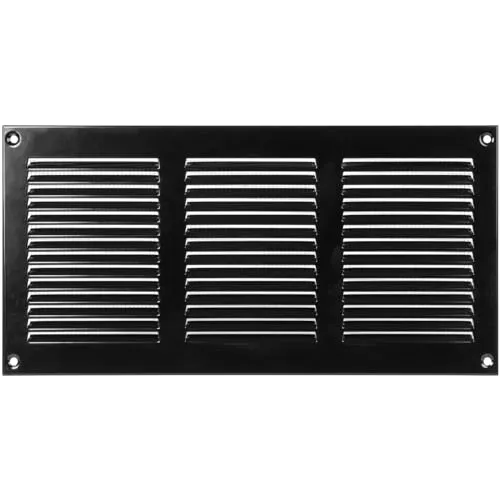 cm schwarze Lüftungsschlitzabdeckung – hochwertige Stahlrücklauf-Luftgitter – für Decke und Seitenwand – HVAC – mit Insektenschutz (300 x 150 mm, schwarz)