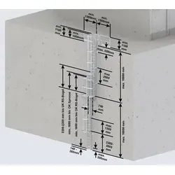Euroline Steigleiter Aluminium eloxiert SH 15,96m PG1 von euroline