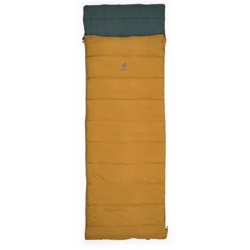 deuter Orbit SQ -5° Deckenschlafsack links caramel-teal - Kunstfaserschlafsack mit viel Beinfreiheit, abnehmbaren Kopfteil und aus 100% recycelten Materialien – ideal für Camping und Outdoor-Aktivitäten.