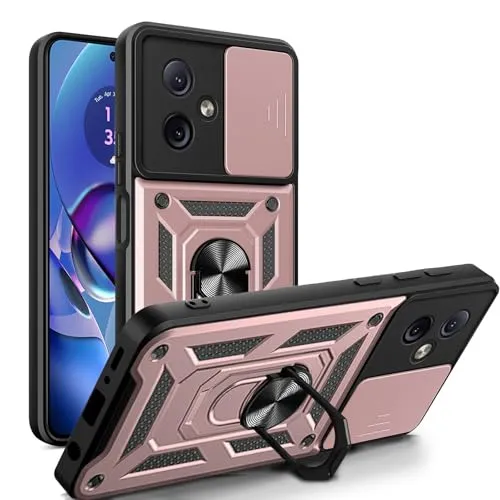 betterfon Handyhülle für Motorola Moto G54 | Stoßfest & Kratzfest | Mit Kameraschutz, Anti-Fingerabdruck & robustem Panzerschutz-Design | Rosegold