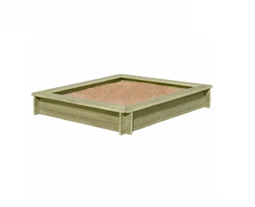 Gartenpirat Sandkasten Holz - Werner 150 × 150 cm aus Lärchenholz - Der großzügige Sandkasten aus naturbelassenem Lärchenholz bietet Kindern ab 3 Jahren eine stabile Spielfläche. Mit einfachem Stecksystem für schnellen Aufbau – ideal für den Garten!