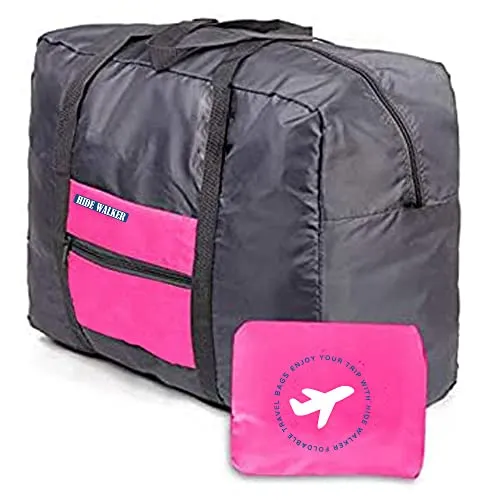 Handgepäck 40x20x35 Faltbare Reisetasche Handgepäck Duffel Taschen Übernachtung Taschen Sporttasche für Reisen Sport Gym Urlaub Weekender Handgepaeck (Rosa)