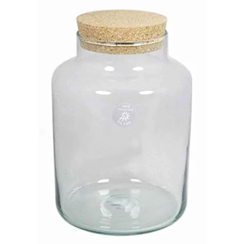 INNA-Glas Glasbehälter DOGAN mit Korkdeckel, 29,5 cm - Praktisches Aufbewahrungsglas für eine stilvolle Präsentation von Snacks oder Vorräten. Ideal für Hochzeiten, Küchen oder Vitrinen. Höhe: 29,5 cm, Durchmesser: 21 cm, mit rundem Korkdeckel.