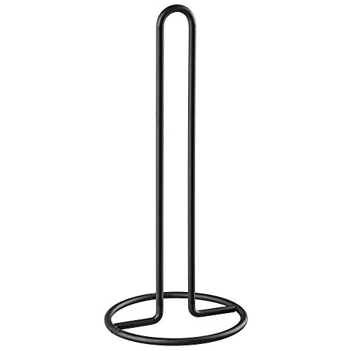 KADAX Küchenrollenhalter, Papierhandtuchhalter, praktischer Papierhalter aus Edelstahl, Küchenrollenspender stehend, Rollenhalter für Küchenrolle, Küchenpapierhalter (Schwarz)