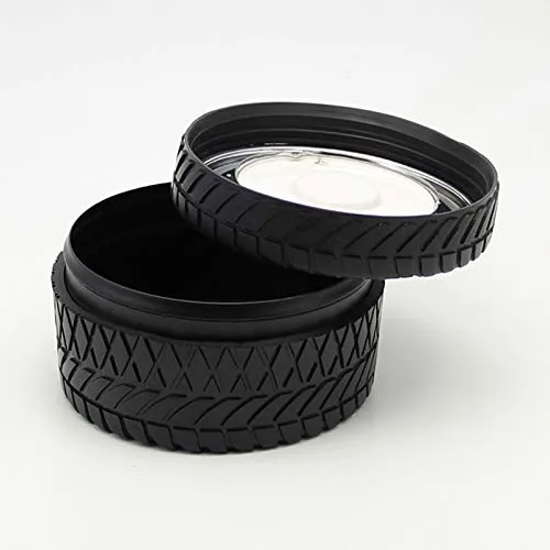 WXJCKAA Auto kreative Reifen Hub rotierenden Stil Mode Aschenbecher Legierung Runde rauchfreien Aschenbecher