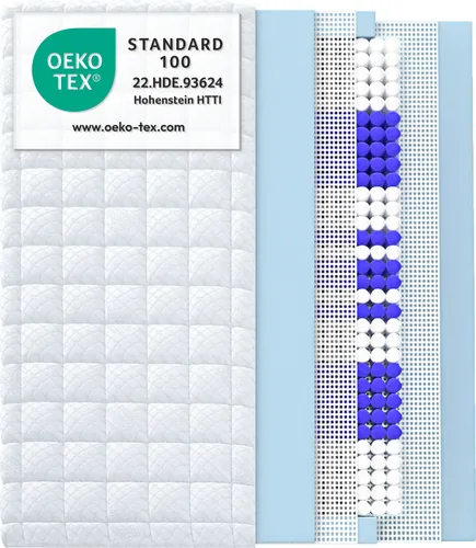 Taschenfederkernmatratze Hamburg Luxus in weiß von Matratzen Perfekt