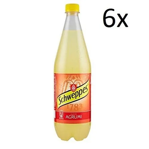 Schweppes Limone Zitrone 6x 1L - Erfrischende Limonade - Limonade mit spritzigem Zitronengeschmack, perfekt für heiße Tage oder als Mixer für Cocktails. Ideal für gesellige Anlässe.