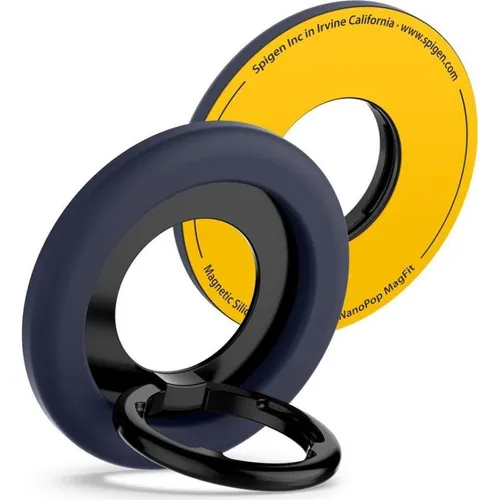 Spigen NanoPop MagFit MagSafe Ring Halterung - Handy-Griff mit 135° verstellbarem Ringhalter für iPhone und Samsung, bietet starke magnetische Befestigung und außergewöhnlichen Komfort beim Videoschauen oder Spielen.