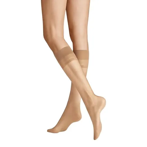 HUDSON Damen Kniestrümpfe Light 8 druckfreier Bund 8 DEN Teint 0010 39/42
