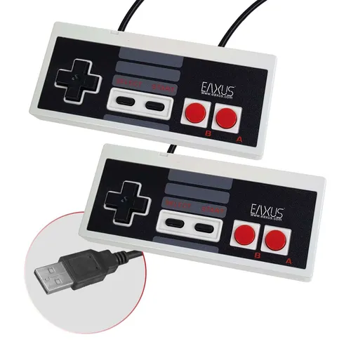 Stück EAXUS® USB Controller Nintendo NES Design Gamepad👽Joypad PC Mac Windows 2