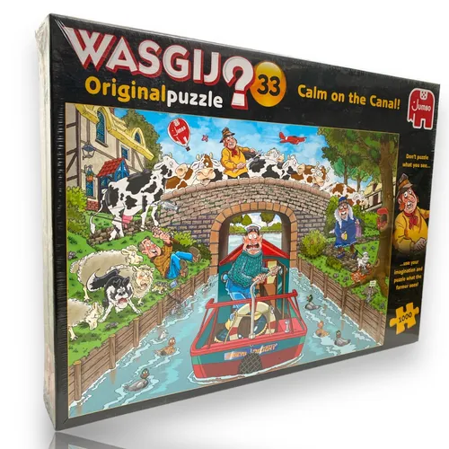 Jumbo Wasgij Original 33 - Ruhe am Kanal! Puzzle - Puzzlespiel mit 1000 Teilen, ideal für Comic-Liebhaber und entspannende Stunden. Fördert die Konzentration und ist perfekt für die ganze Familie.