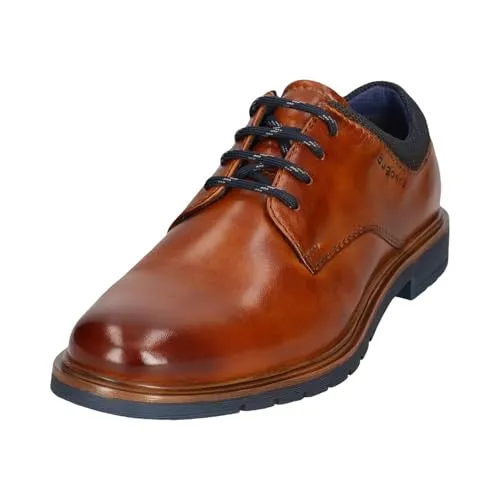 Bugatti Elegante Schnürschuhe Ciriaco Herren 44 EU - Hochwertige Schnürer aus braunem Glattleder im Used Look, ideal für Büro und Anlässe. Maximale Bequemlichkeit und rutschhemmende Sohle für den Alltag.
