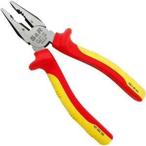 SundR Kombizange 161.502.180, 180 mm, phosphatiert, VDE isoliert