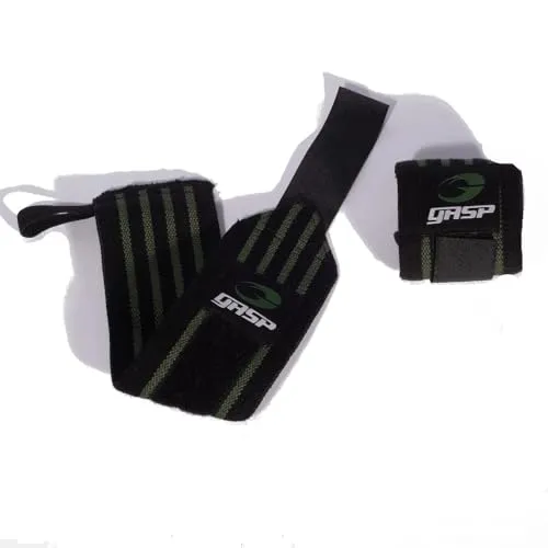 GASP Hardcore Wrist Wraps Handgelenksbandagen (Black/Green) von GASP