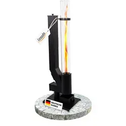 Pelletfackel CORE Feuersäule Outdoor mit Glasröhre