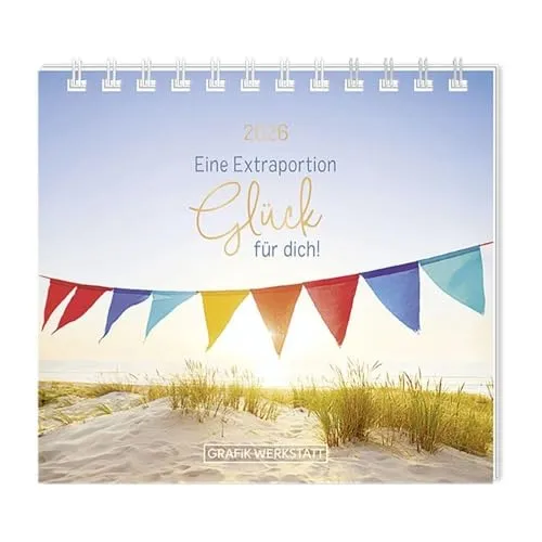 Mini-Kalender 2026 - Eine Extraportion Glück für dich! - Entdecke den Mini-Kalender 2026, perfekt für unterwegs! Er bringt dir täglich eine Extraportion Glück und hilft dir, deine Termine stilvoll zu organisieren.