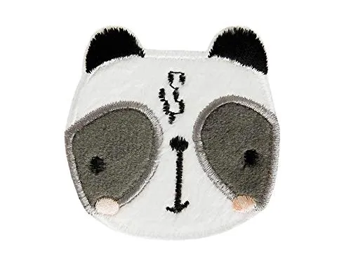 Mono-Quick Bügelbild Aufnäher Patch Applikation zum Aufbügeln Zoo Tiere Panda 5,5 cm