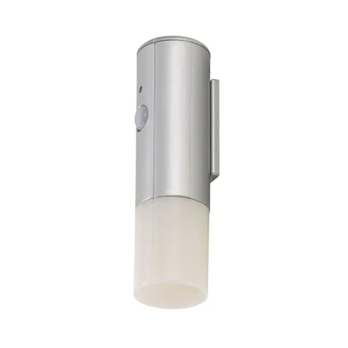 Briloner LED Wandleuchte Silber 2 x 0,06W 12lm Tageslicht 6000K kaltweiß inkl. 3 x AAA Batterie & Bewegungsmelder