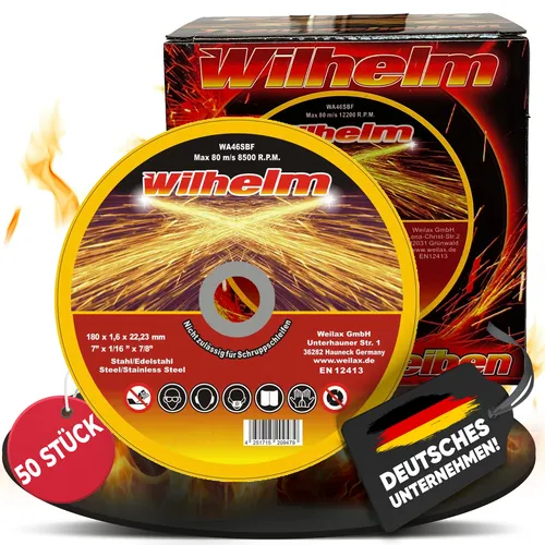 Wilhelm Trennscheiben Ø 180 Edelstahl Metall Stahl Inox Blech Flexscheiben 50 x