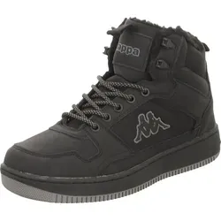 Kappa Shab Fur 2430461111 (44/blk) - Warme Sneaker für den Winter - Halbschuhe mit warmem Kunstfellfutter und flexibler Laufsohle für optimalen Komfort. Ideal für kalte Tage und trendige Looks im Basketball-Stil.