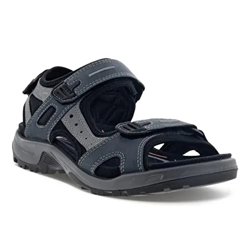 ECCO Offroad Herren Sandale, Gr. 46, Blau - Sportliche Trekkingsandale aus hochwertigem Nubukleder, ideal für Wanderungen und Outdoor-Aktivitäten. Mit praktischen Klettverschlüssen für optimalen Halt und Komfort.