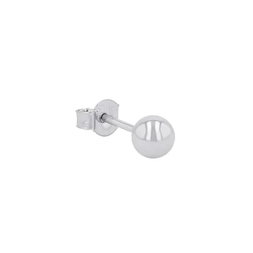 Amor Single Ohrstecker 925 Sterling Silber Damen Ohrschmuck, 0,4 cm, Silber, Kommt in Schmuck Geschenk Box, 9146093