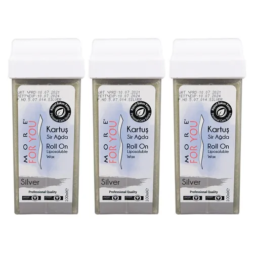 More For You - SILVER - Roll On Liposoluble Wax 100ml (3Stück)
