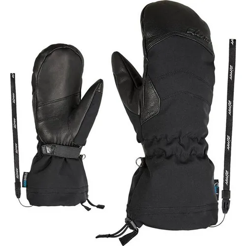 Ziener Kilati-z AS AW Mitten Glove Lady black (12) 6,5 - Skihandschuh Fäustlinge für Damen mit ZIENER AQUASHIELD Membran für optimale Wasser- und Winddichtigkeit, zusätzlich mit lavalan Wollwattierung für extra Wärme und Komfort.
