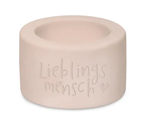 Grafik Werkstatt Teelichthalter | Lieblingsmensch, Rosa