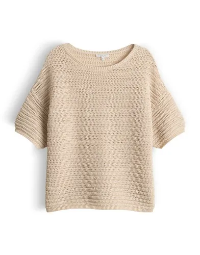 OPUS Damen Pullover | Sommerlicher Lochstrickpullover in Natural Glaze, Größe 38 - Der OPUS Sommerpullover vereint stilvollen Komfort und lässige Eleganz. Mit seiner weiten Passform und dem klassischen Design ist er perfekt für vielseitige Outfits. Hergestellt aus hochwertigem Grobstrickmaterial für einen angenehmen Tragekomfort.