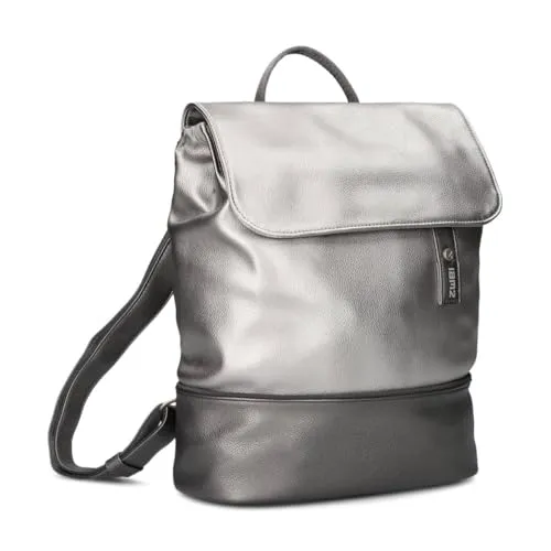 Zwei Damen City-Rucksack Jana JR13 - Sportlich-eleganter Damenrucksack mit 7 Litern Volumen, weichem Kunstleder und komfortabler Rückenpolsterung. Ideal für Shopping-Touren und Tagesausflüge, bietet Platz für Laptops bis 13,3 Zoll.