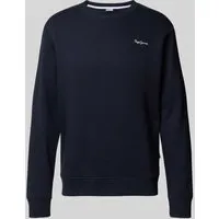 Pepe Jeans Sweatshirt MACBETH SMALL LOGO PLAIN CREW - Sweatshirt für lässige Outfits mit Rundhals und Logostickerei, aus bequemer Baumwollmischung für hohen Tragekomfort und perfekten Sitz.