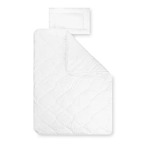 Julius Zöllner Kindersteppbett-Set 4-Jahreszeiten - Bettdecken für Kinder, ganzjährig einsetzbar mit variabler Wärmehaltung - leicht, pflegeleicht und schadstoffgeprüft, ideal für Allergiker.