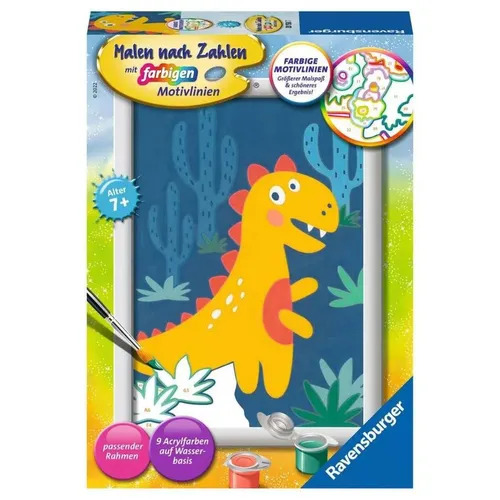Ravensburger CreArt, Malen nach Zahlen - Frecher Dinosaurier