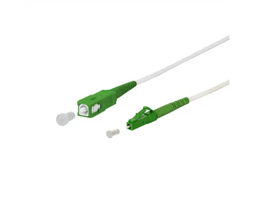 Metz Connect OpDAT Patchkabel Glasfaserkabel, (100.0 cm), SC-S APC/LC-S APC OS2, 151P7EAJA10E