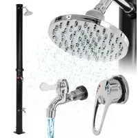 ML-Design Solardusche 20L - Umweltfreundliche Gartendusche mit Fußdusche und Regenduschkopf - Gartenduschen: Genieße warme Duschen im Freien bis 60°C, ganz ohne Strom! Ideal für Garten, Pool und Camping, mit elegantem Design und einfacher Montage.