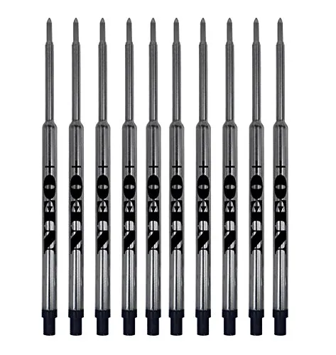 Sätze Stift Minen für Waterman Kugelschreiber. Soft Roll Kugelschreiberminen für (10 Stift Minen schwarze Tinte) 10 x