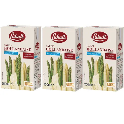 Lukull Sauce Hollandaise Balance cremig Premium Produkt 250ml 3er Pack