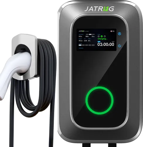 JATRHG S1 Ladestation für Elektrofahrzeug, 11 kW, 16 A, IP66 – Schnellladegerät EV Wallbox - Wallbox für Elektrofahrzeuge mit 11 kW Leistung, wasserdichtes IP66 Design und benutzerfreundliche Mehrsprachigkeit für optimalen Komfort.